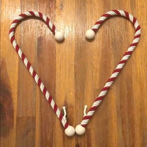 Candy cane stocking hangers, set of 2.